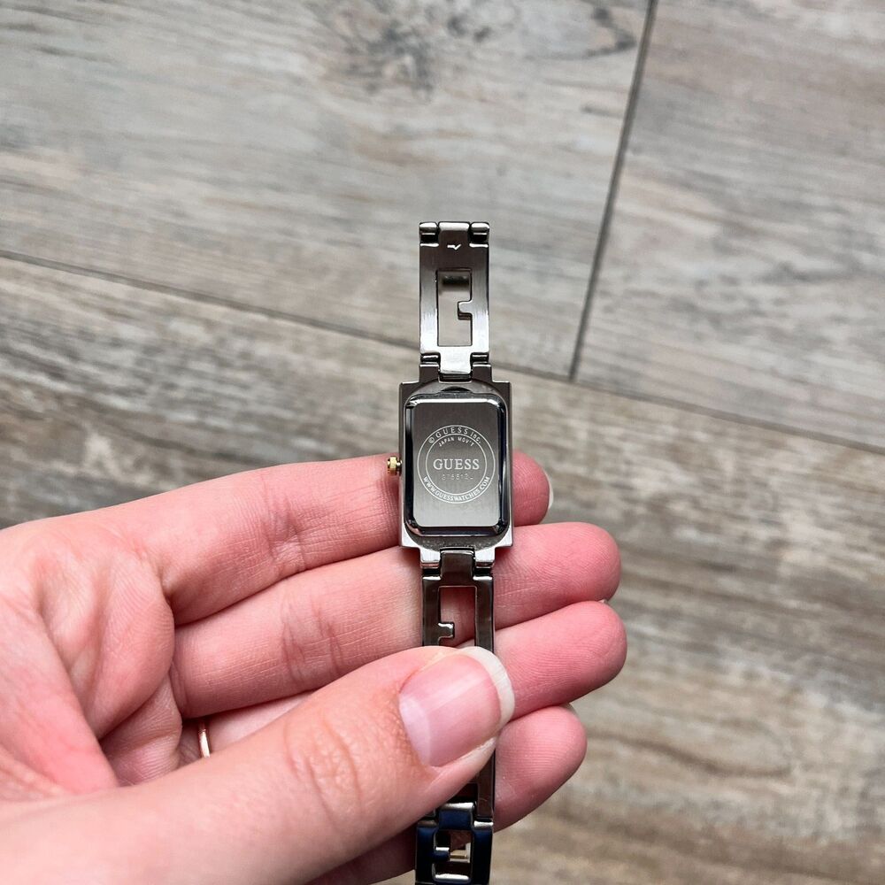 Guess Two Tone Bracelet Watch Rectangular Black D… - image 3